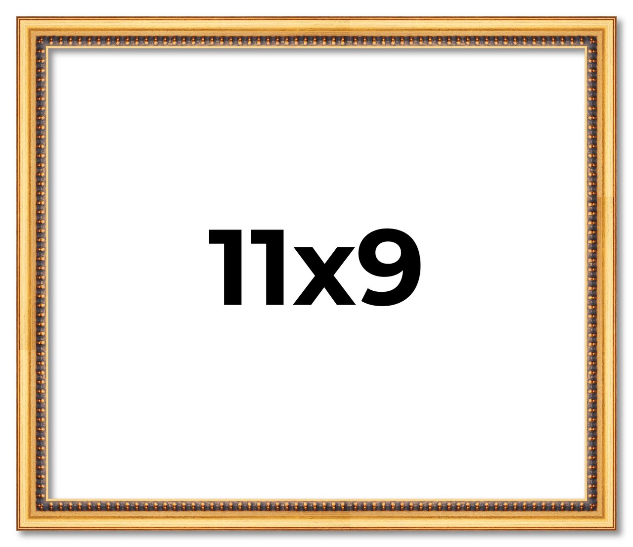 11x9 Classic Modern Gold Picture Frame - UV Acrylic, Foam Board Backing, Hanging Hardware
